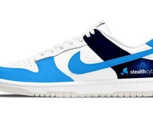 stealth cyber custom nike dunk branded shoes