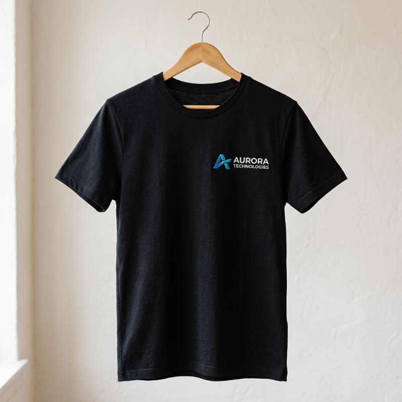 custom branded corporate t-shirt printed with a company logo